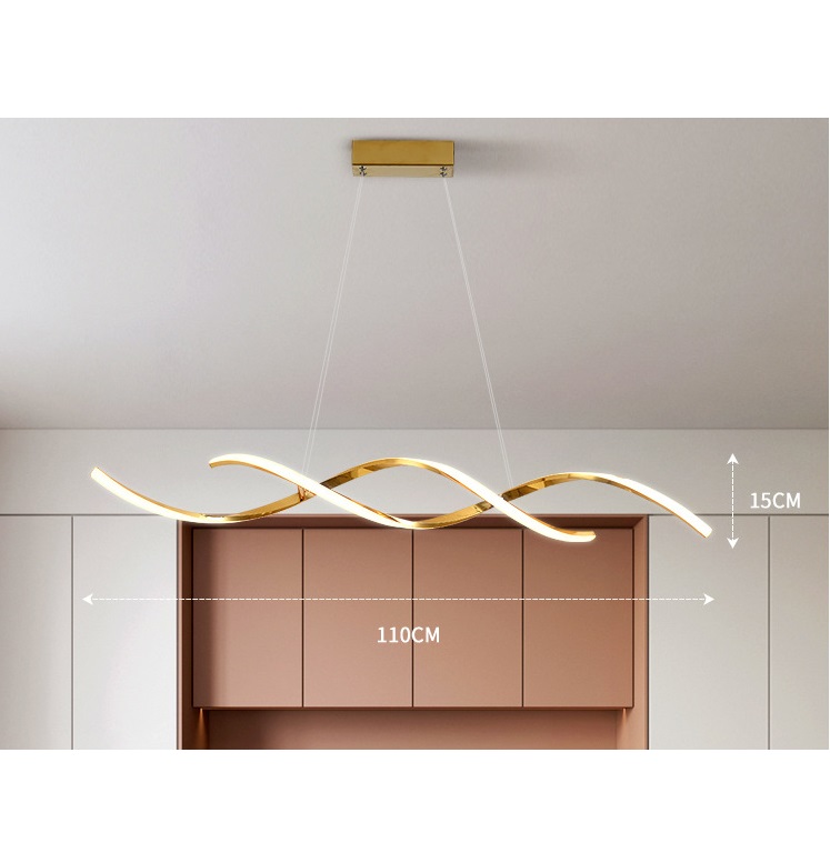 Светильник подвесной ElegantLight DZN-11316 ЗОЛОТО ` D1100/H150+1200/2/LED/30W/4500K