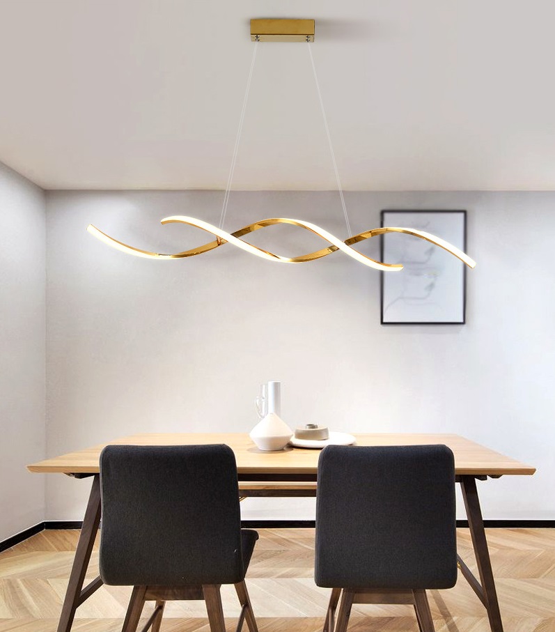 Светильник подвесной ElegantLight DZN-11316 ЗОЛОТО ` D1100/H150+1200/2/LED/30W/4500K