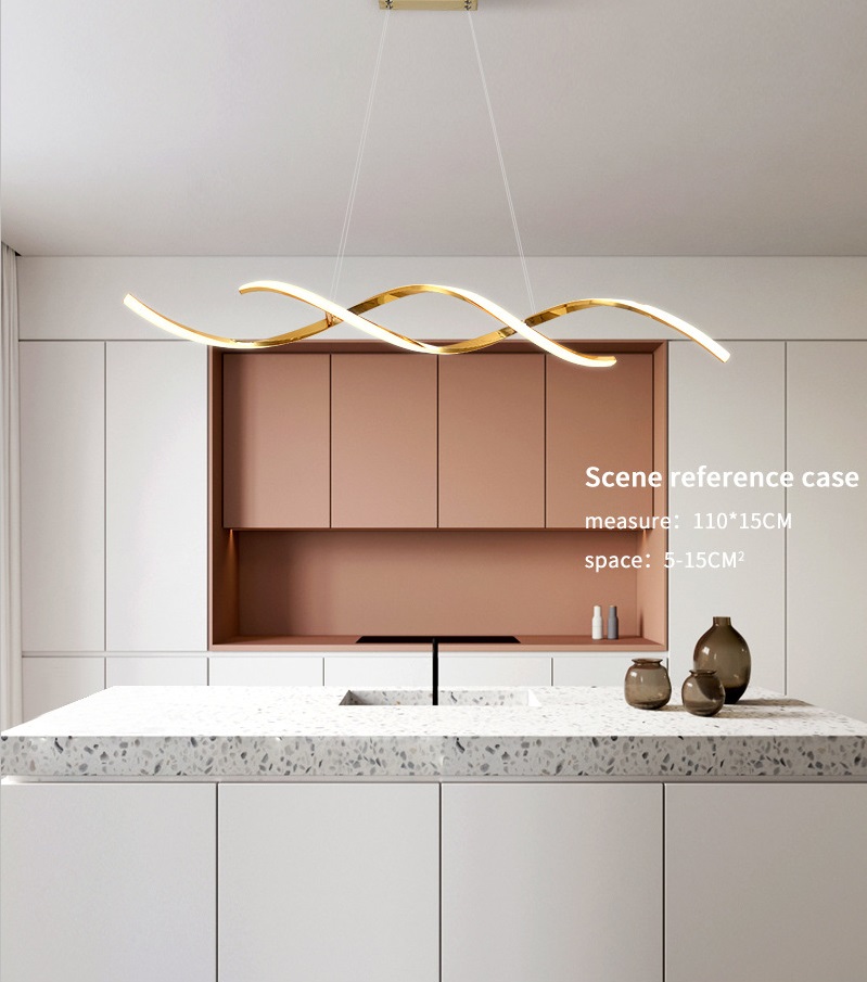 Светильник подвесной ElegantLight DZN-11316 ЗОЛОТО ` D1100/H150+1200/2/LED/30W/4500K