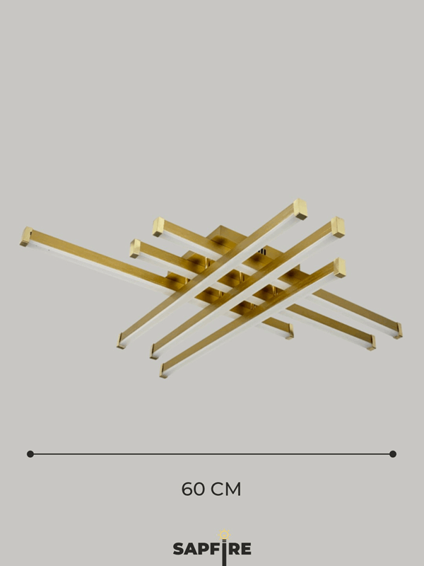 Светильник А09/600 GOLD/ЗОЛОТО ` D600/H110/6/LED/112W 2.4G PICK SPF24-07 (1 из 2шт)