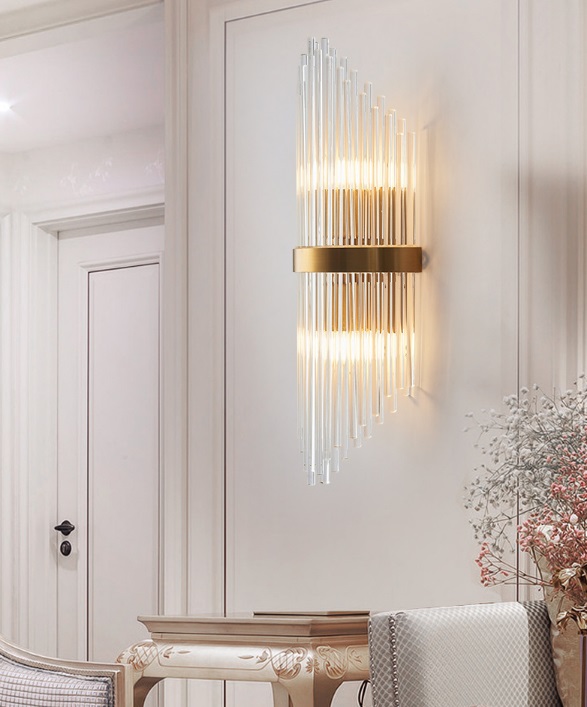 Светильник настенный ElegantLight DZN-5323 BRASS/ЛАТУНЬ ` D180/H450/2/E14/40W 22-12 (1 из 2 в коробк