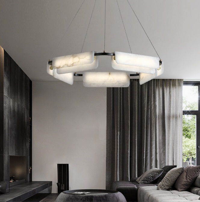 Светильник DZN-11377 БЕЛЫЙ МРАМОР ` D900/H1500/1/LED/68W/4000K UNIVERSE VST