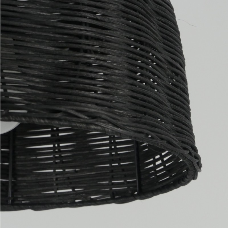 Светильник подвесной SPFD-47328 ЧЕРНЫЙ РОТАНГ ` D350*350/H1000/1/E27/30W черный провод, без ламп