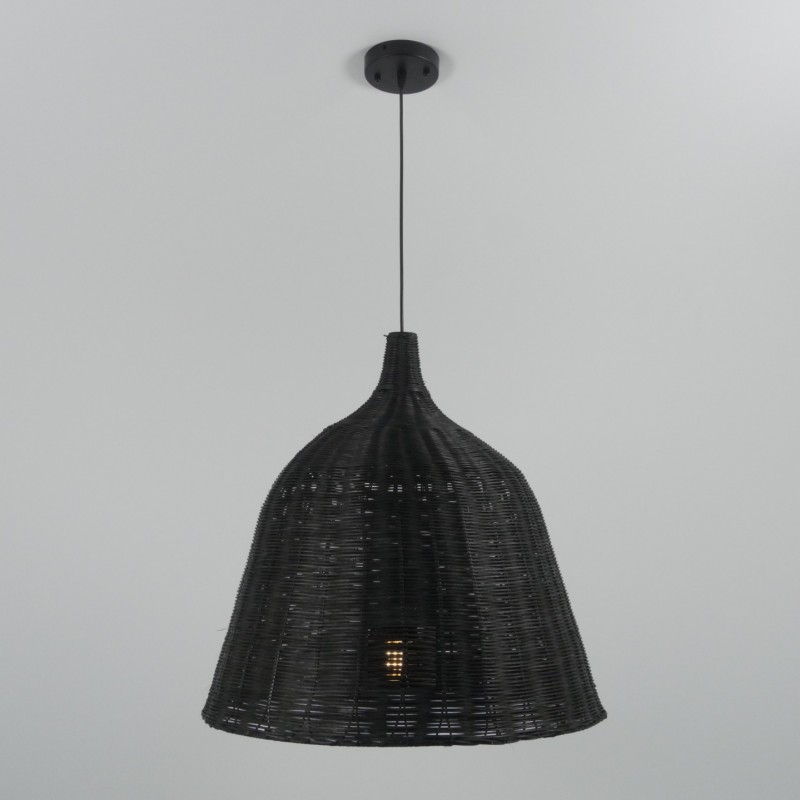 Светильник подвесной SPFD-47330 ЧЕРНЫЙ РОТАНГ ` D600*590/H1000/1/E27/30W черный провод, без ламп