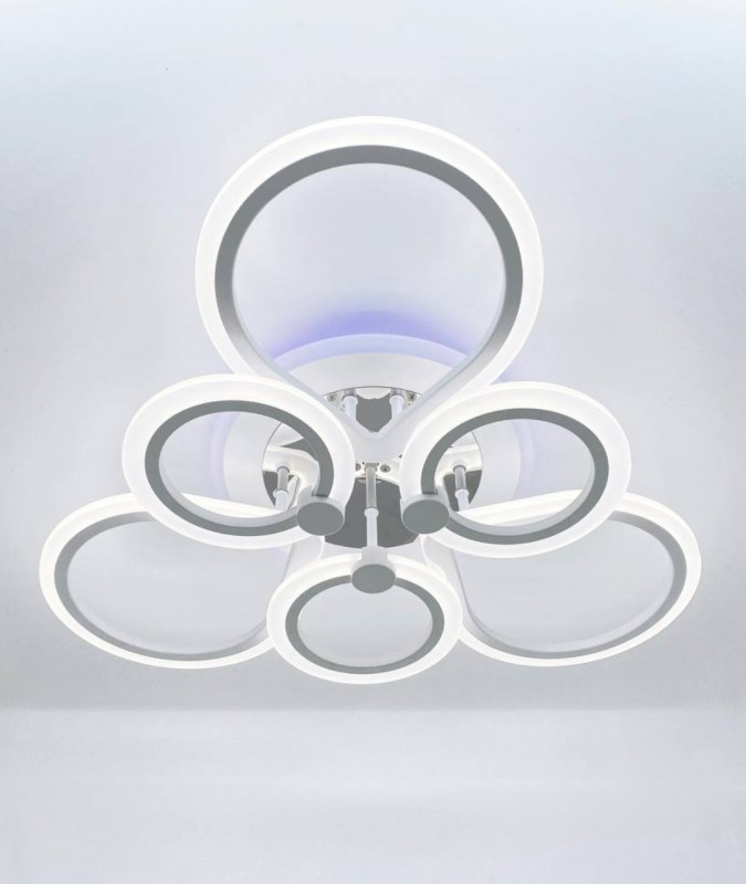 Светильник SPF-1617 WHITE/БЕЛЫЙ D600/H140/8/LED/72W/2.4G+RGB SPF23-01