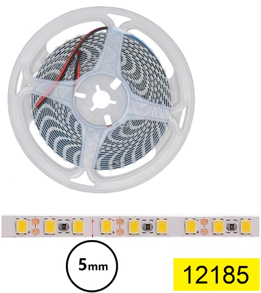 Лента светодиодная 12V 9W 2835-120-4000K 5mm SPF (цена за 1метр из 5метров на катушке)